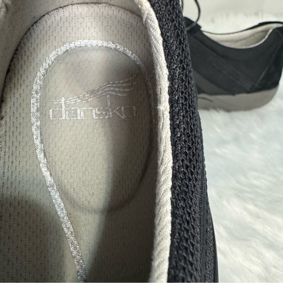 Dansko Women’s Henriette Black Suede Comfort Bungee Laces Sock Lining Sneakers - Picture 2 of 10